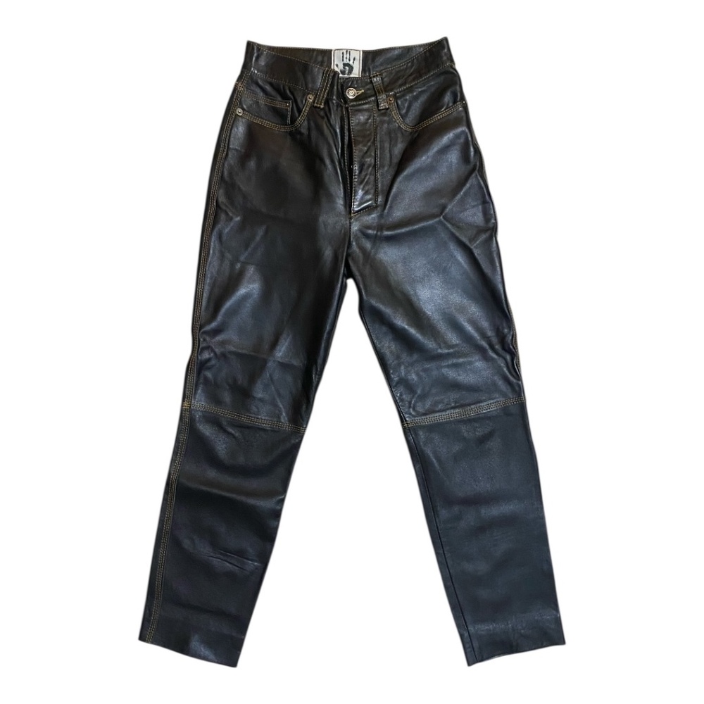 Gaultier Jeans, Vintage, Authentic, leather, button fly pant